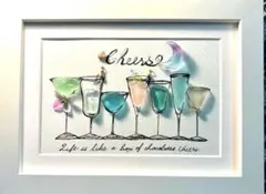 シーグラスアート月