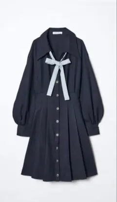 [REDYAZEL]エステルツイルプリーツミニワンピース