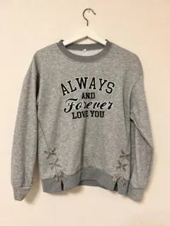 グレー プリント トレーナー