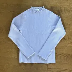 アースミュージックアンドエコロジー メロウリブニットプチハイネック ライトグレー