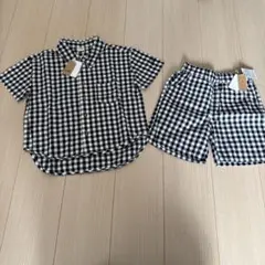 Littc リトシー チェック柄 シャツ ハーフパンツ セット 120