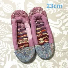 布ぞうり 22.5cm 着物リメイク 室内履き わらじ ヨーデル 8/6 - メルカリ