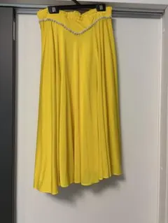 社交ダンス用ビジュー付きフレアスカート