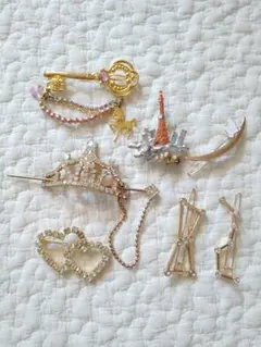 アクセサリー6点セット ヘアーピン ブローチなど