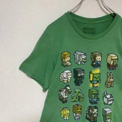 海外輸入古着　Minecraft Tシャツ グリーン　キッズモデル