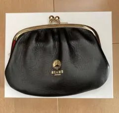 BEAMS JAPAN がま口財布 牛革 レザー