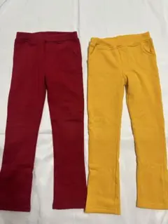 ★美品★ プラスナオ　裏起毛レギンスパンツ　長ズボン　130cm