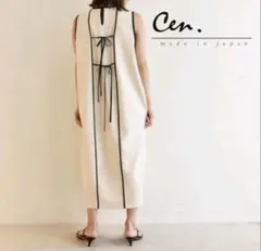 美品✨cen. セン　パイピングリボンワンピース　人気 完売品　FREE