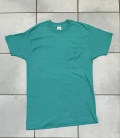 Fruit of the Loom ポケ Tシャツ USA製 グリーン 80s