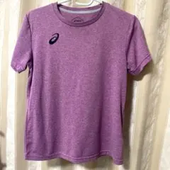 【asics アシックス】スポーツ トレーニング Tシャツ レディース S 紫のサムネイル