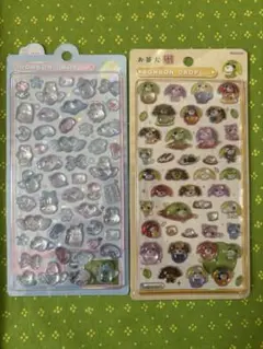 ボンボンドロップシール　お茶犬 うさぎ　 2枚セット