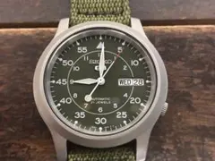 S-11 美品SEIKO 5 自動巻き ミリタリー カーキ SNK805K2