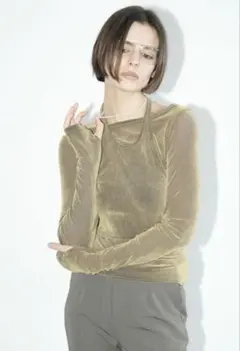 TULLE FLOCKY LAYERED TOPS サイズ1