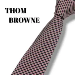 26SS THOM BROWNE トムブラウン ネクタイ チャコールトリコロール
