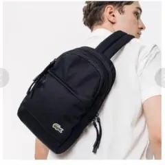 Lacoste ブラック ショルダーバッグ
