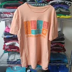 00s海外製М海外古着メンズオレンジスポーツtシャツUSA直輸入