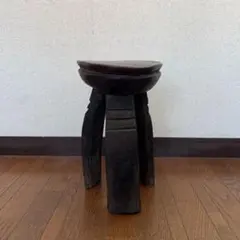 高級 軽井沢彫 大坂屋家具店 椅子型花台 桜彫刻 サイドテーブル ランプ