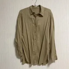 ベージュ 長袖シャツ オーバーサイズのサムネイル