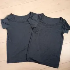 ヒートテック　半袖　ブラック2枚組