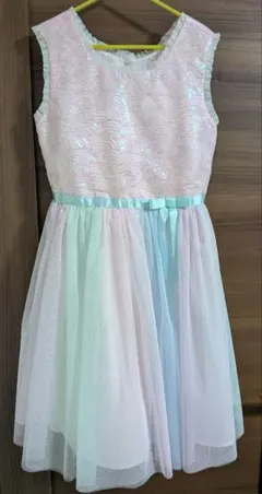キッズドレス パステルカラー スパンコール