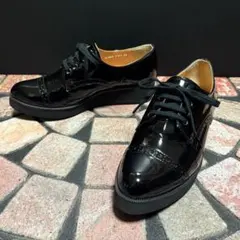 【美品】リーガル　ドレスシューズ　23cm 厚底　ローファー　エナメル　黒