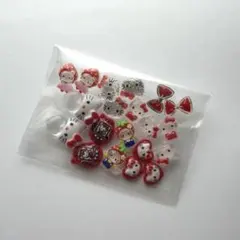 ネイルパーツ サンリオ キティ 赤 20個セット
