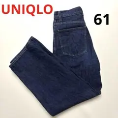 UNIQLO デニム　ワイドストレート　インディゴブルー　61 24 人気　定番