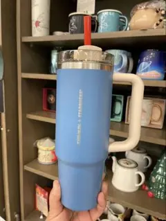 【新品】台湾 スターバックス+スタンレー タンブラー　ブルー　500ml 新品】台湾 スターバックス+スタンレー タンブラー ブルー 500ml