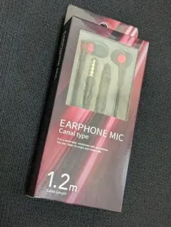 新品 オズマ カナル型イヤホンマイク 1.2m ブラック/レッド
