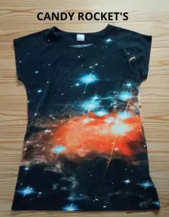 【美品】CANDY ROCKET'S 宇宙柄チュニック ミニワンピース