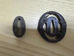 刀装具 亀の甲羅図 変わり鍔 縁頭 銀象嵌南蛮船図 切羽 拵え 江戸時代