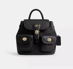 【新品】COACH ハドリー　バックパック ブラックのサムネイル