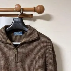 【美品】90s Polo by Ralph Lauren ハーフジップ ブラウン