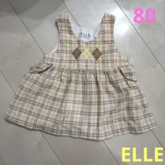 ELLE ワンピース 80 黄色チェック柄のサムネイル