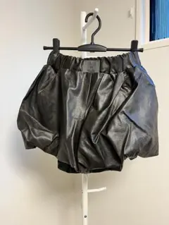 faux leather balloon shorts