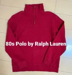 80s Polo ハーフジップ 赤 ヴィンテージ 紺タグ y2k