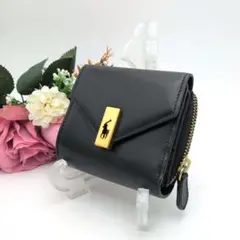 【美品】POLO RALPHLAUREN IDコンパクトウォレット ブラック