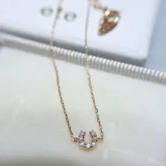 ete V字モチーフ ダイヤモンド ネックレス K10 - メルカリ