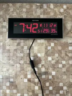 RHYTHM リズム　電波クロックデジタルアラーム付置き時計 8RZ173SR