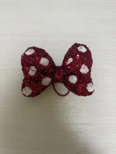 ミニー ヘアゴム リボン スパンコール