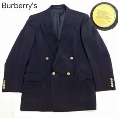 希少✨ バーバリー 紺ブレ 160 S 金ボタン モヘヤ混 ダブルジャケット