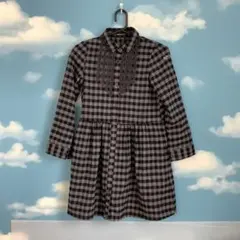 BeBe チェック柄長袖ドレス　M