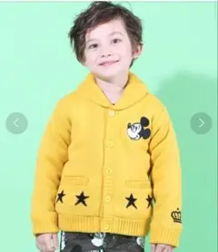 キッズアウター　ベビードール　ミッキー　ニットジャケット　ジャンパー　アウター