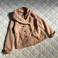 【a3859】CLEF DE SOUL ダブルボタンショールカラーコート