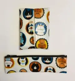 ★未使用★ 猫のペンケース&ティッシュケース セット