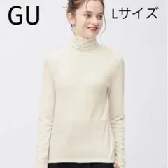 【新品未使用】GU お洒落 ソフトリブタートルネックT