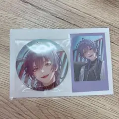 にじさんじ 長尾景 2025誕生日 箔押し缶バッジ＆チェキ風カード