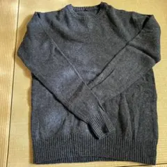 ダークグレー Lサイズ クルーネックニット