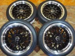 メッシュ ブラックポリッシュ 165/50R16 5.5J+43 軽四 カスタムのサムネイル