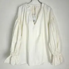 ⭐️未使用⭐️アングリッド ブラウス シャツ 長袖 パフスリーブ フリル 白